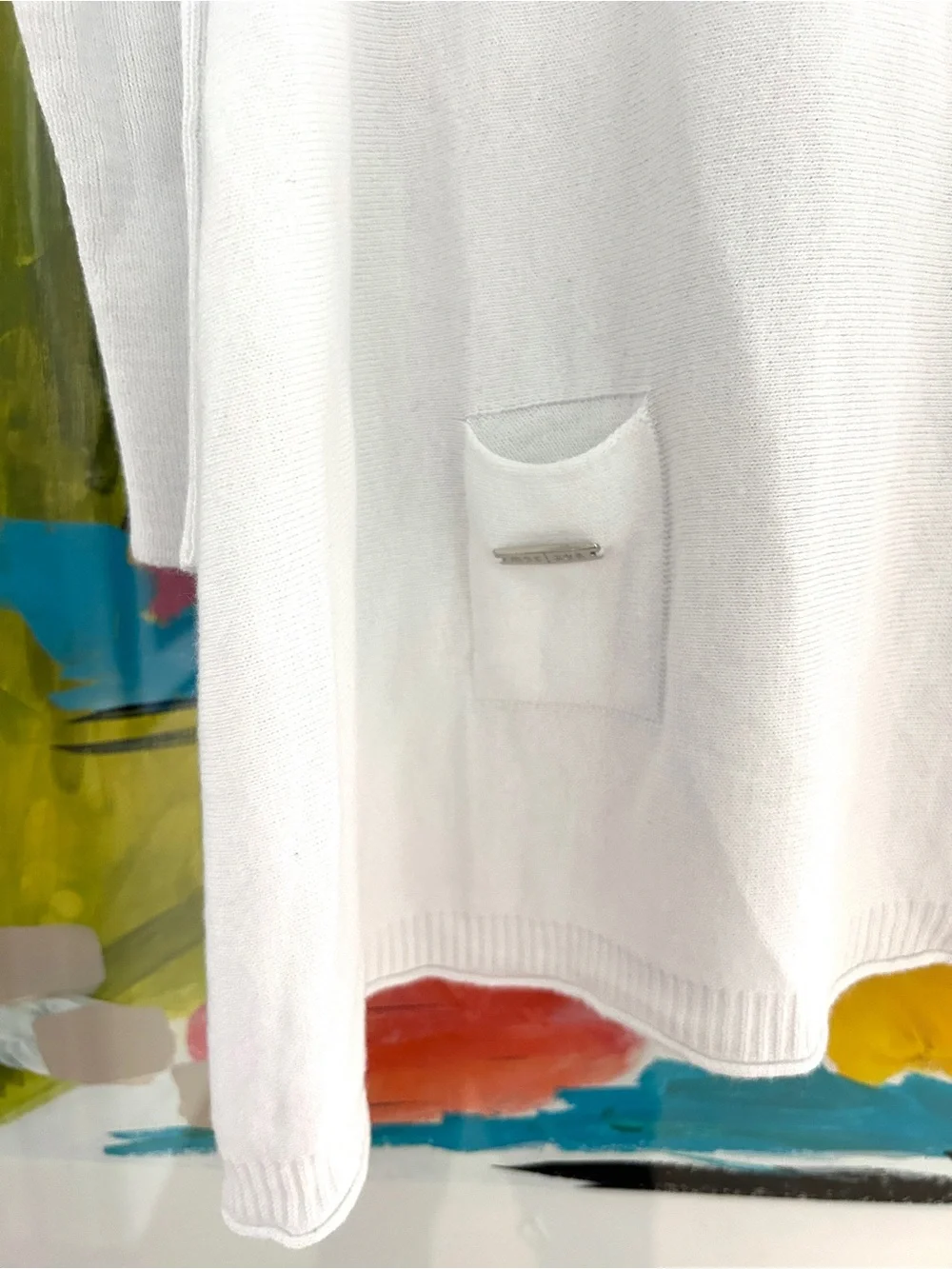 Mersea Catalina Sweater White Top Women's OS One Size Relaxed Travel Coastal - Picture 5 of 16